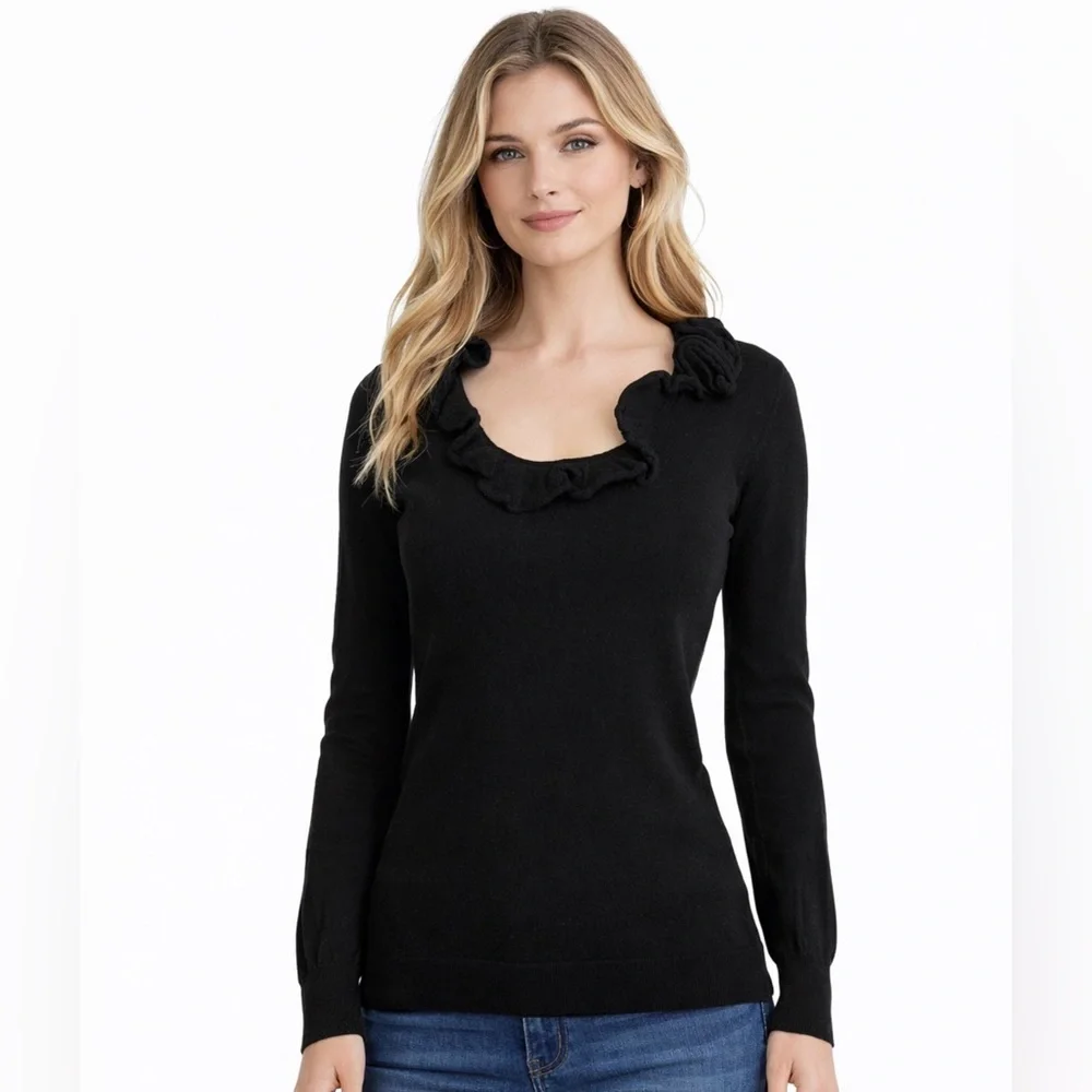 J. Crew Sweater Black Wool S